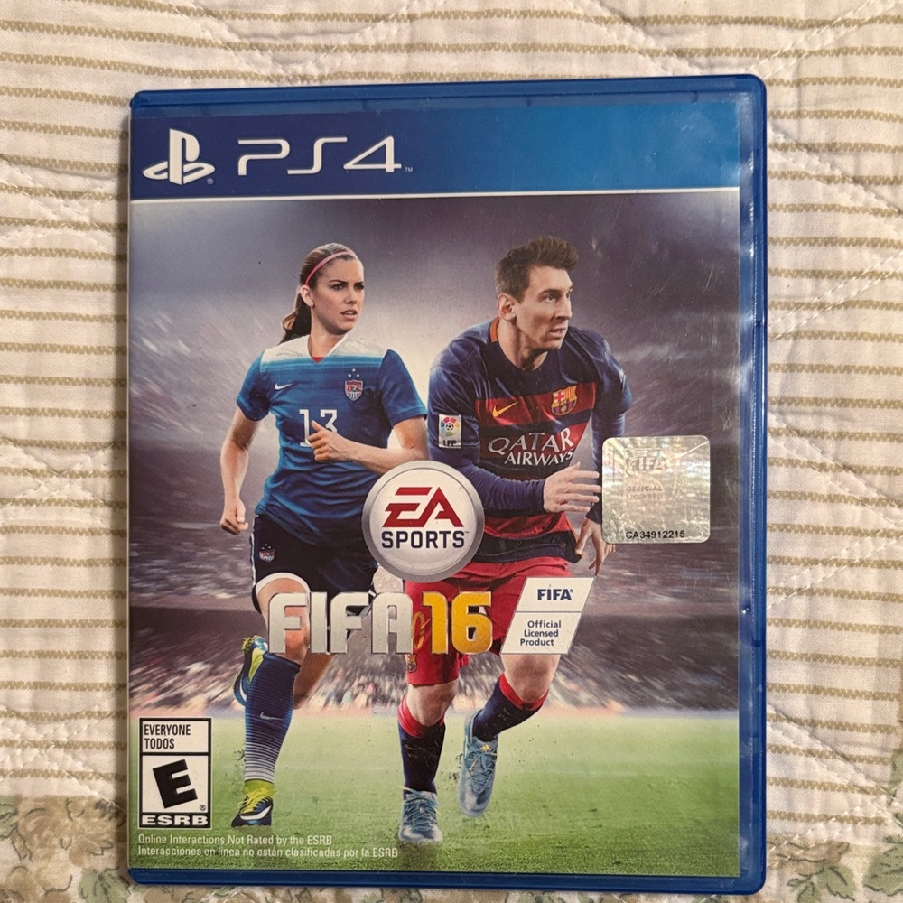 Sony PS4 FIFA 16 Game - Blue and White Case